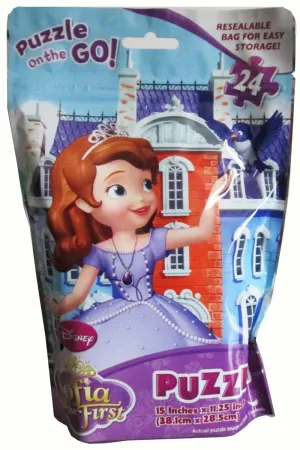 Sofia the First Disney Junior 24 Pc Jigsaw Puzzle on the go