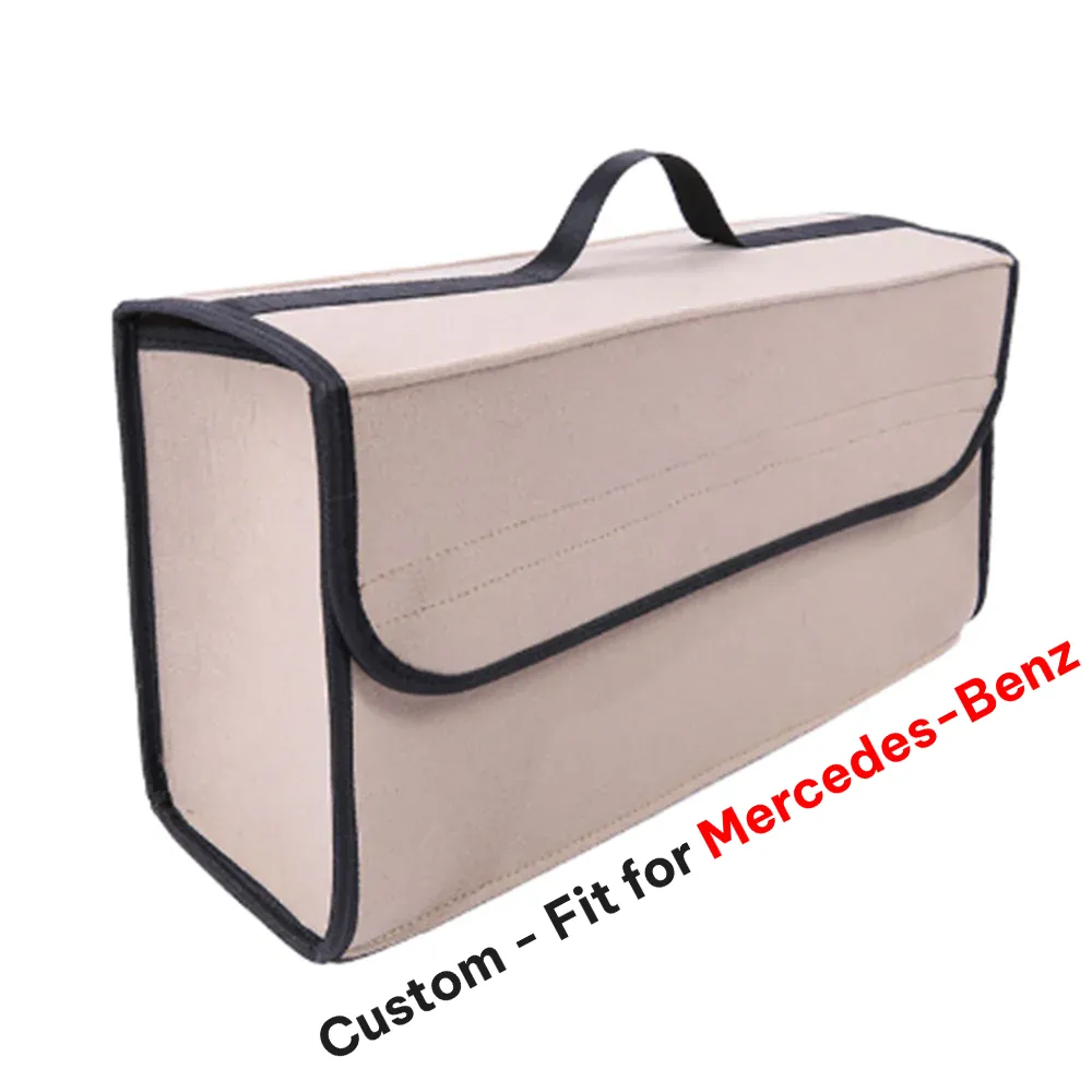Soft Felt Car Bag Organizer, Folding Car Storage Box Non Slip Fireproof Car Trunk Organizer