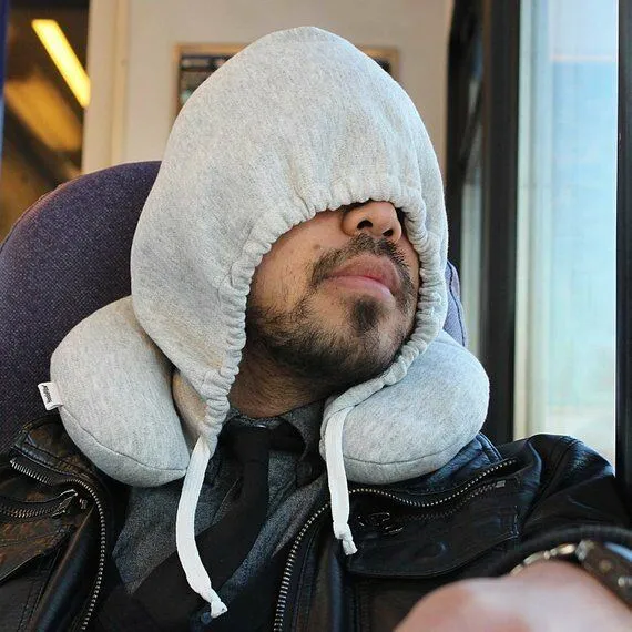 Soft Hooded Neck Travel Pillow