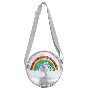 Sparkle Sisters Round Sequin Rainbow Purse - Silver