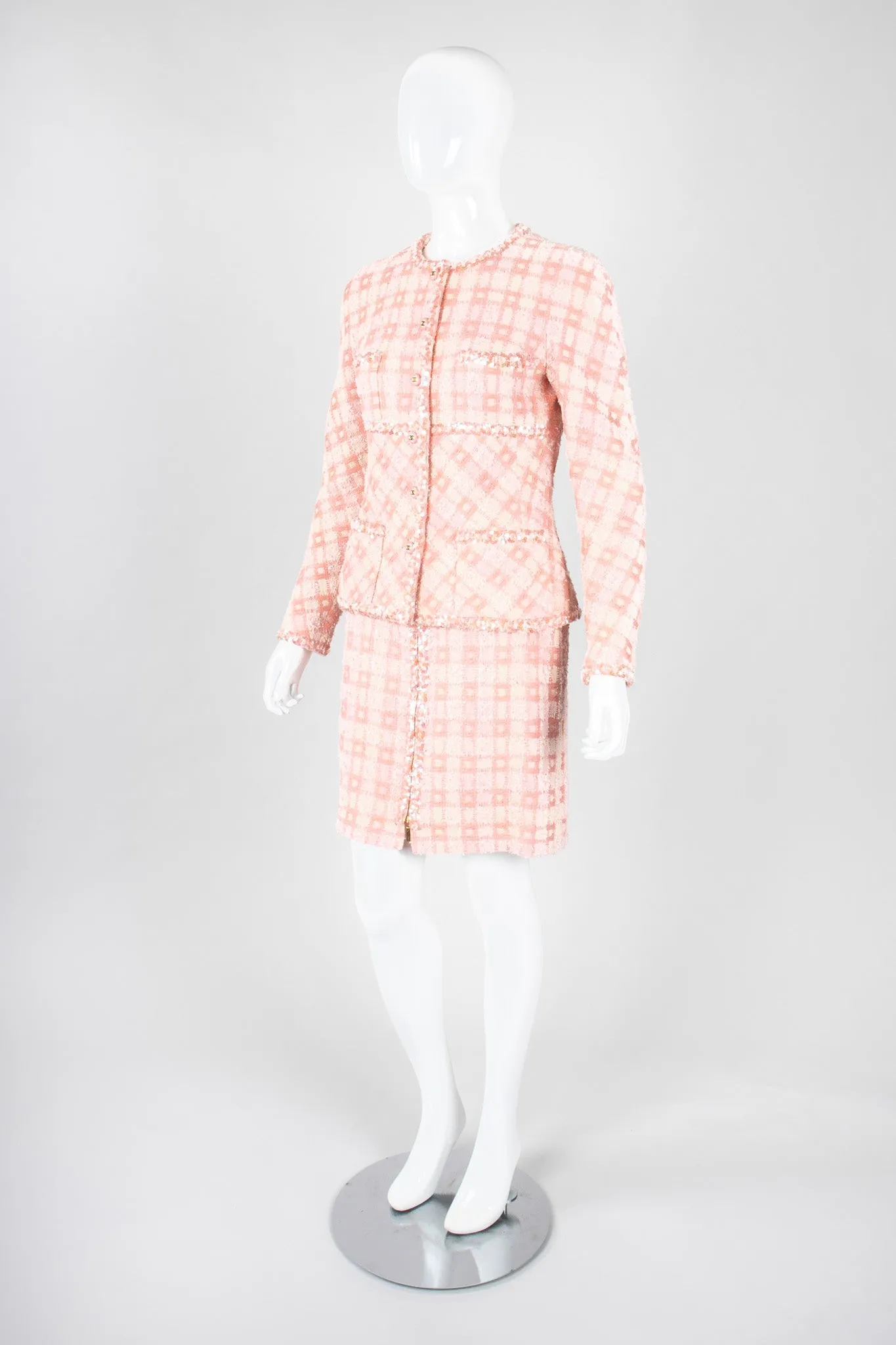 Sparkle Tweed Jacket & Skirt Set