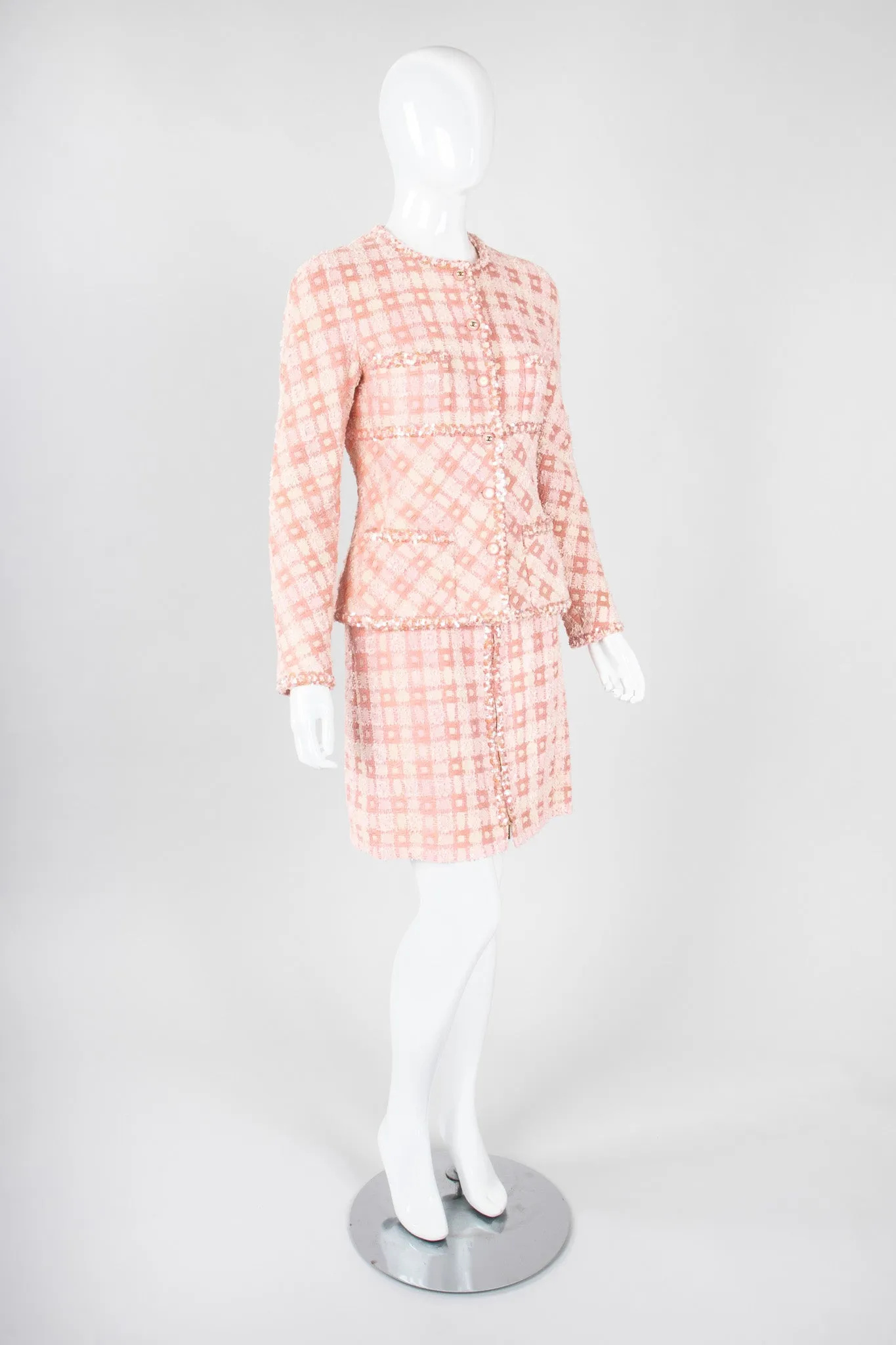 Sparkle Tweed Jacket & Skirt Set