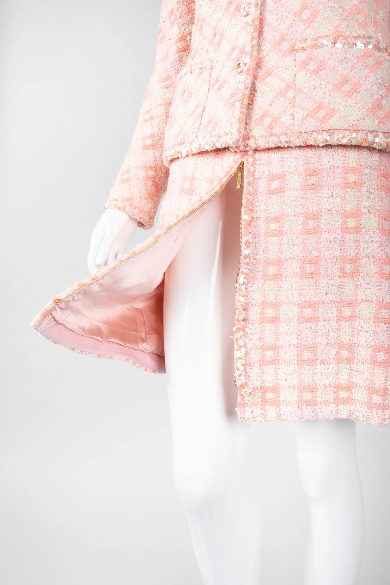 Sparkle Tweed Jacket & Skirt Set