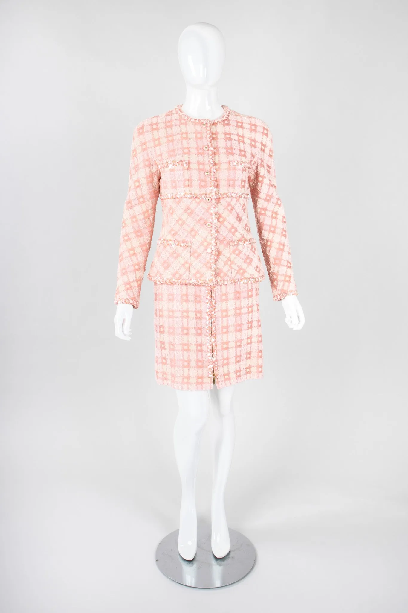 Sparkle Tweed Jacket & Skirt Set