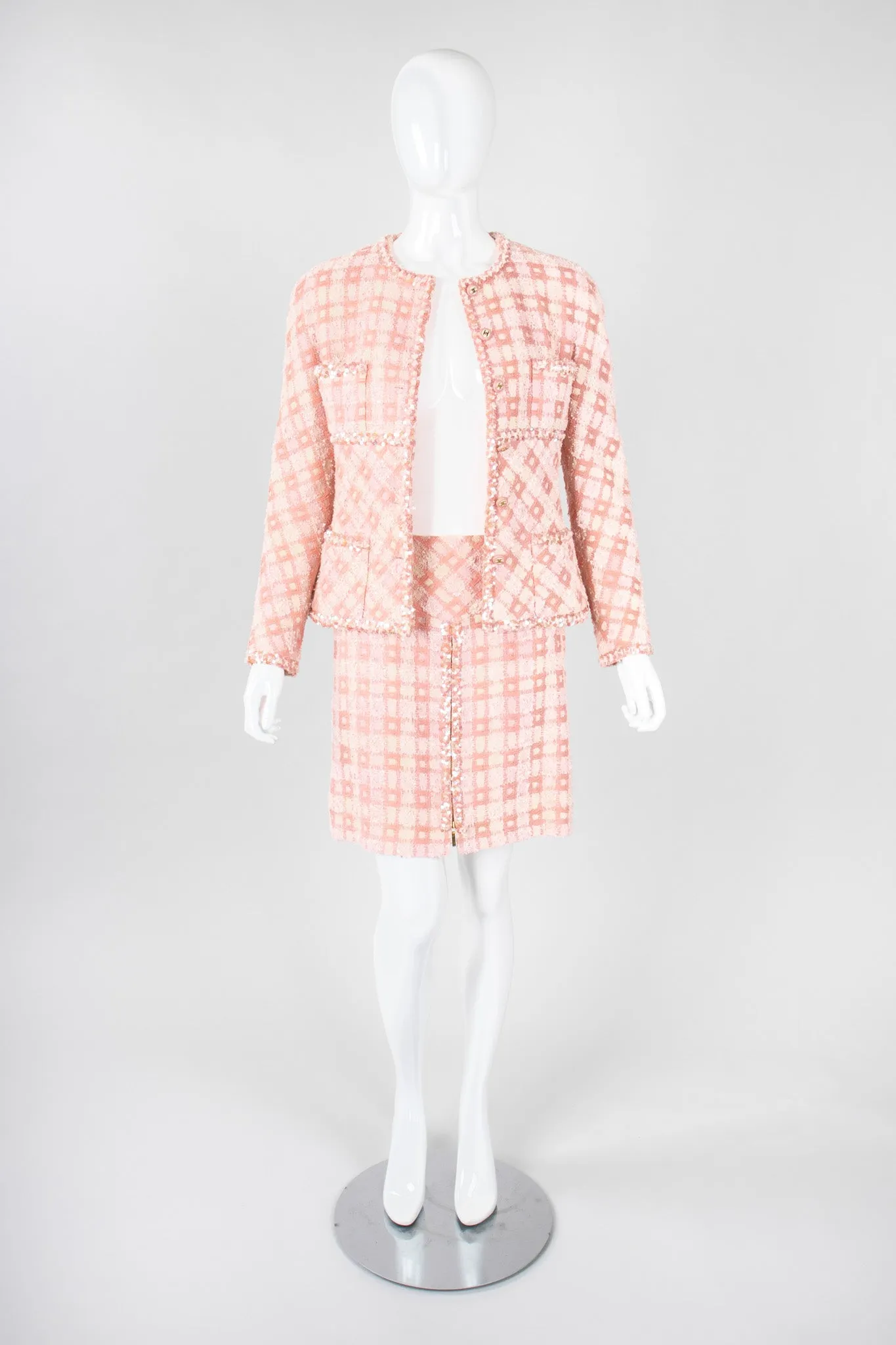 Sparkle Tweed Jacket & Skirt Set