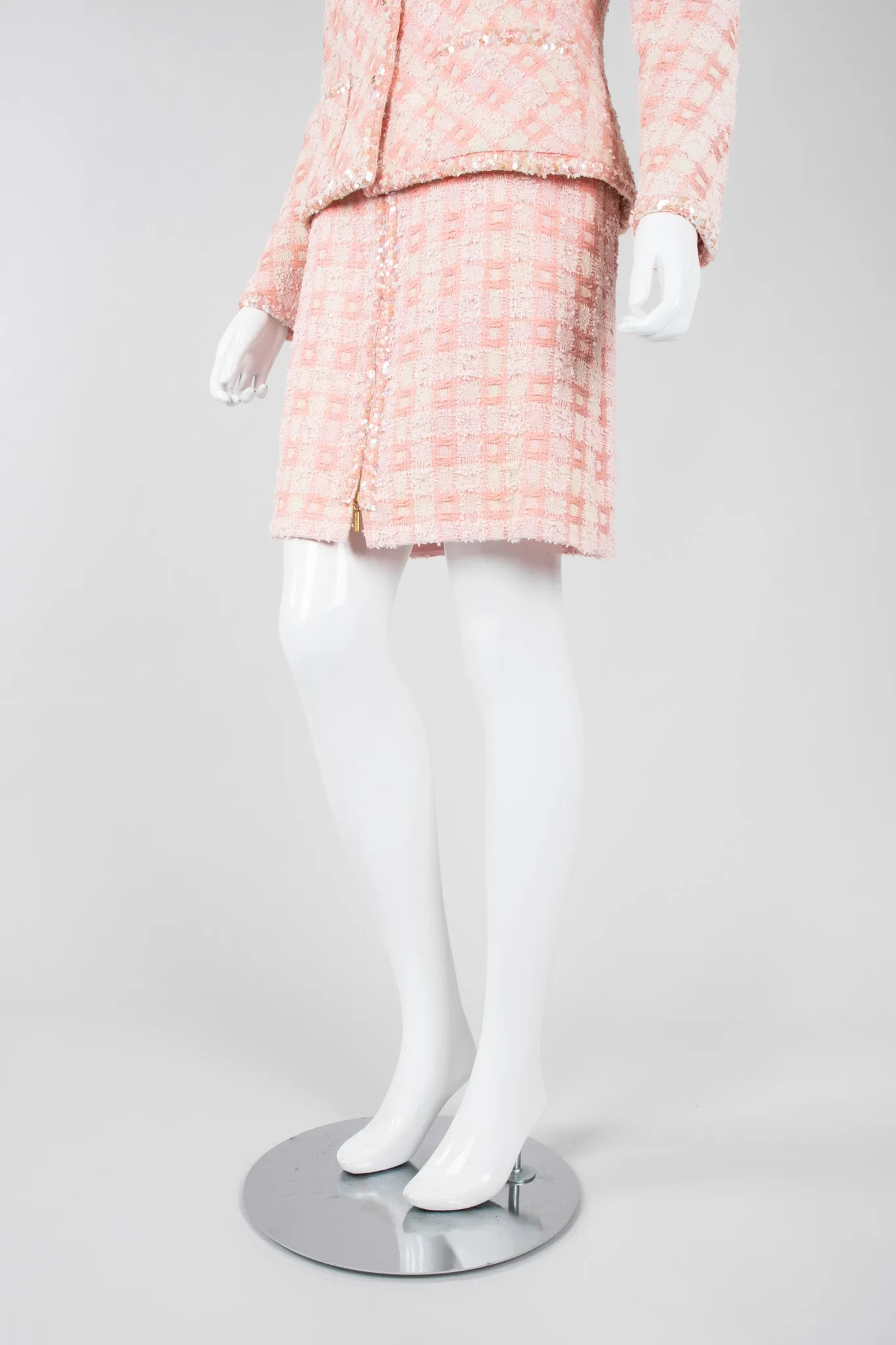 Sparkle Tweed Jacket & Skirt Set