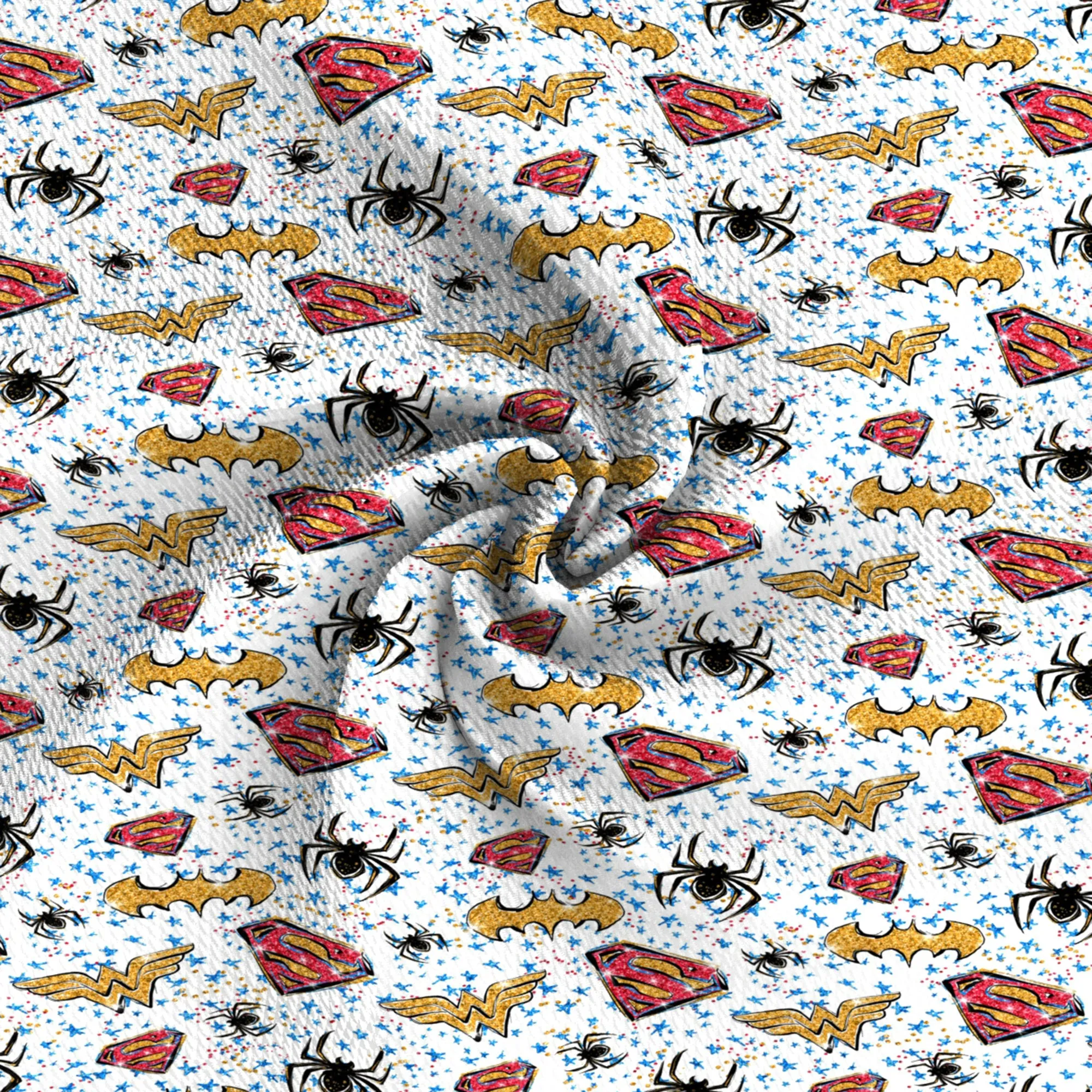 spider spider web star starfish printed fabric