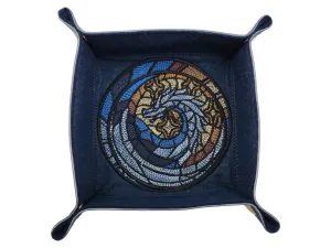 Stained glass style dragon dice tray