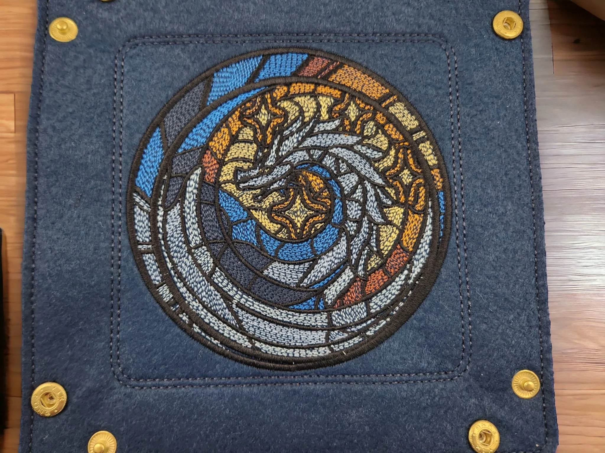 Stained glass style dragon dice tray