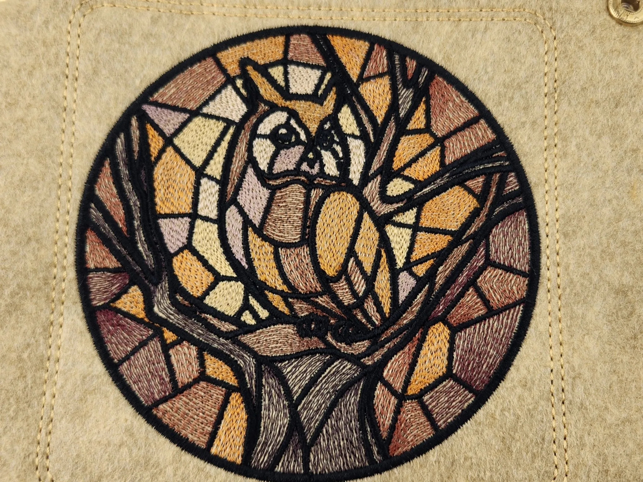 Stained glass style owl dice tray