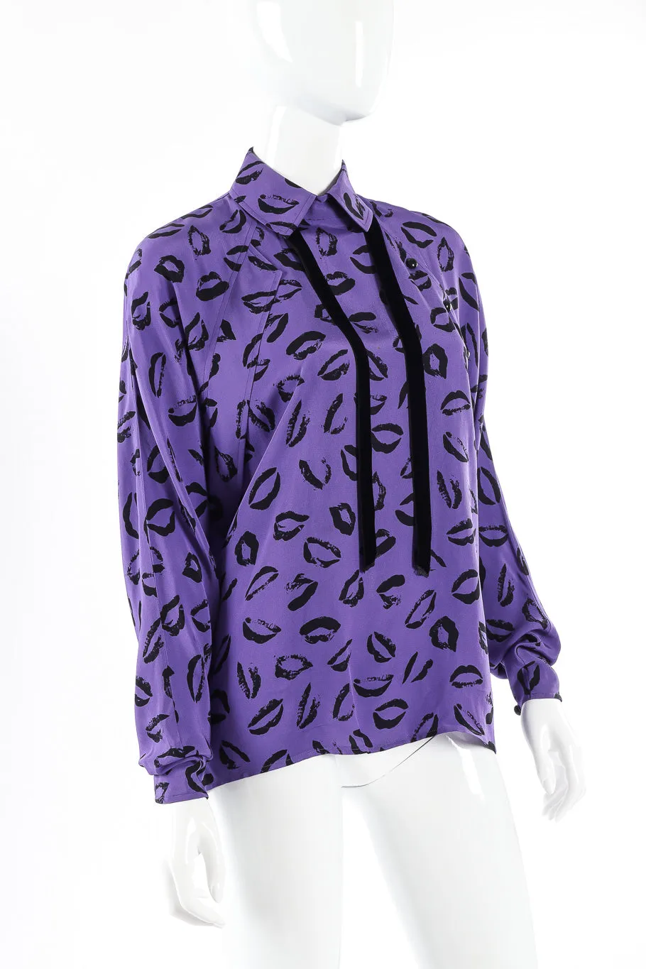Stamp Kiss Dolman Sleeve Blouse