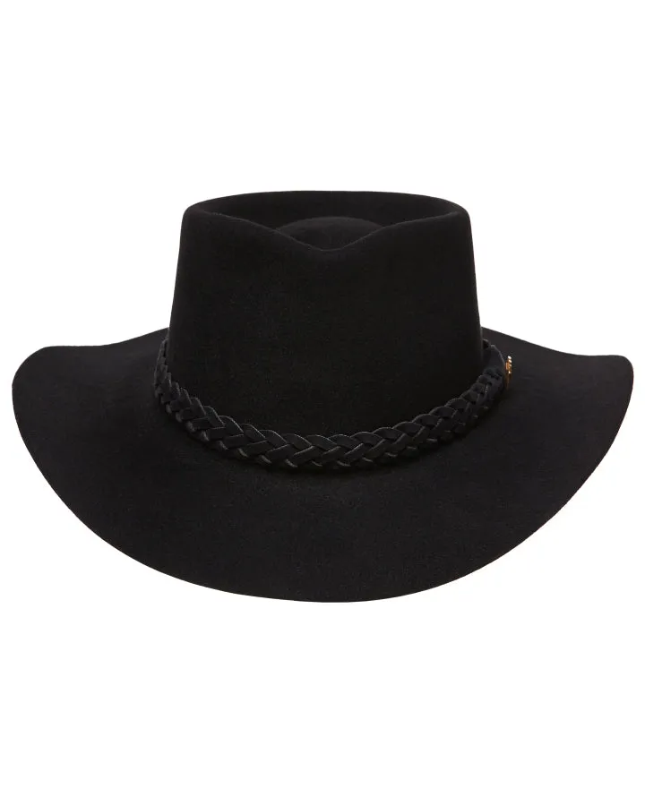 Statesman Murchison River Fur Felt Hat Black