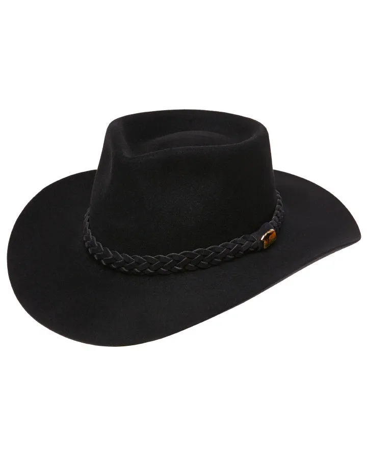 Statesman Murchison River Fur Felt Hat Black
