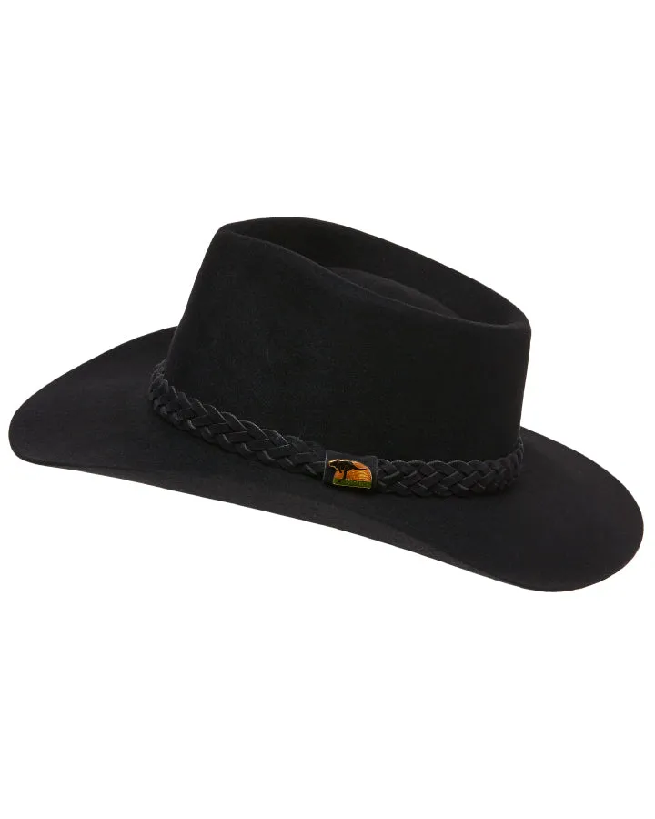 Statesman Murchison River Fur Felt Hat Black