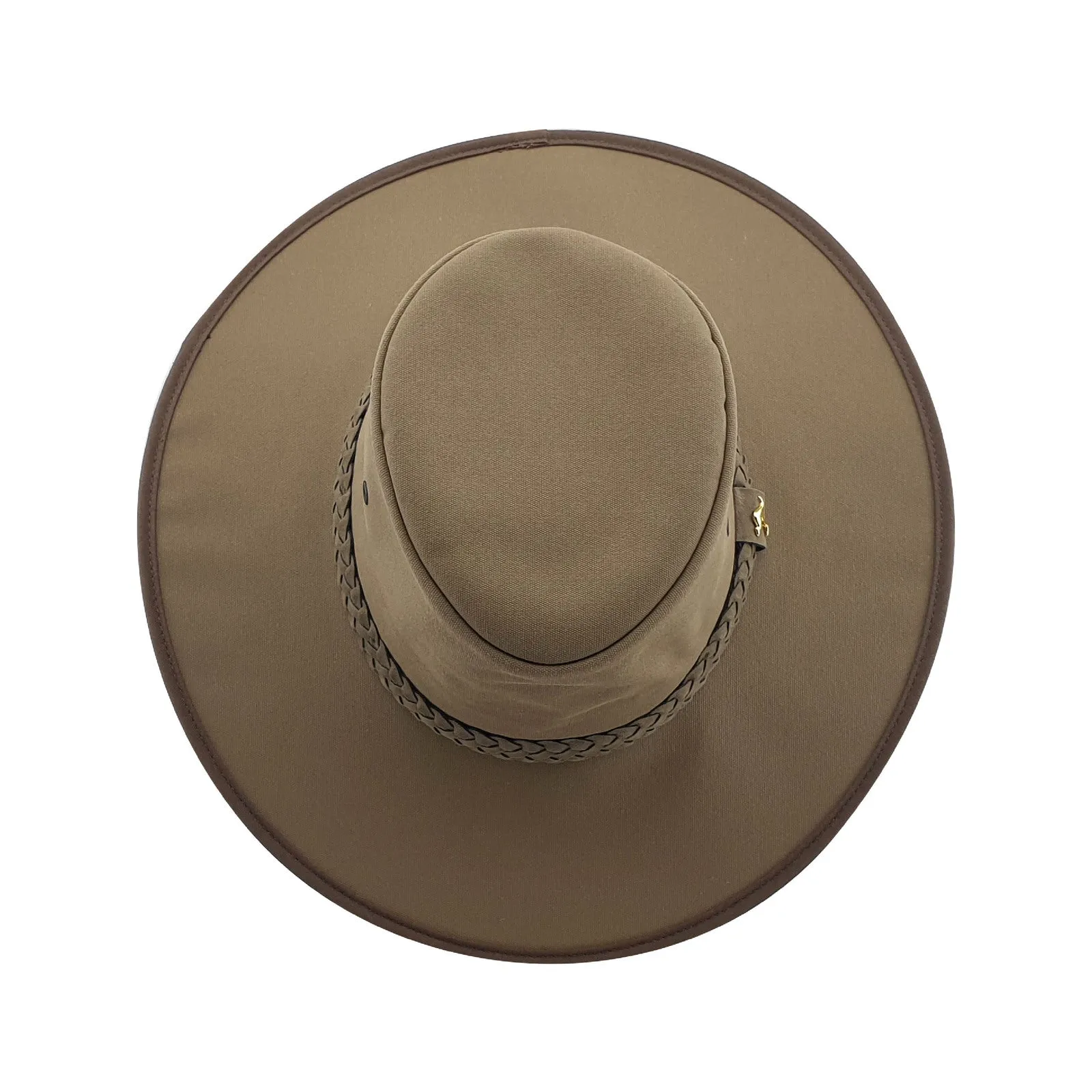 Statesman Sea Breeze Solid Canvas Hat Brown