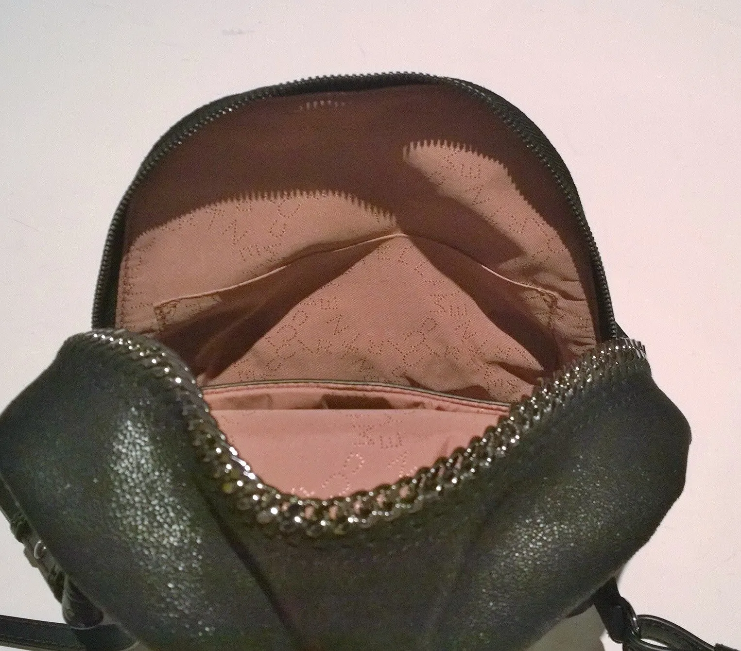 Stella McCartney Falabella Black Silver Chain Backpack Bag