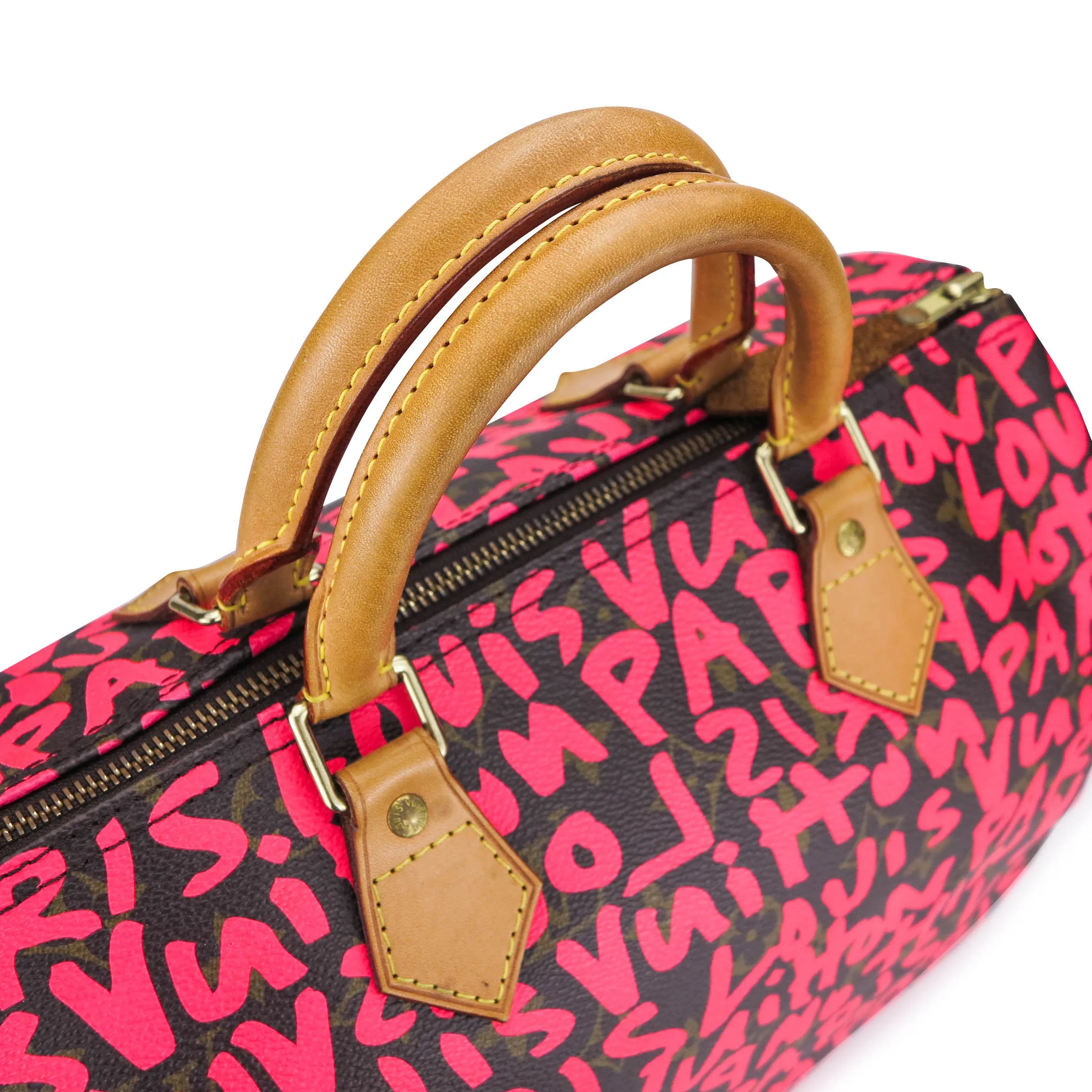 Stephen Sprouse Pink Graffiti Monogram Speedy 35