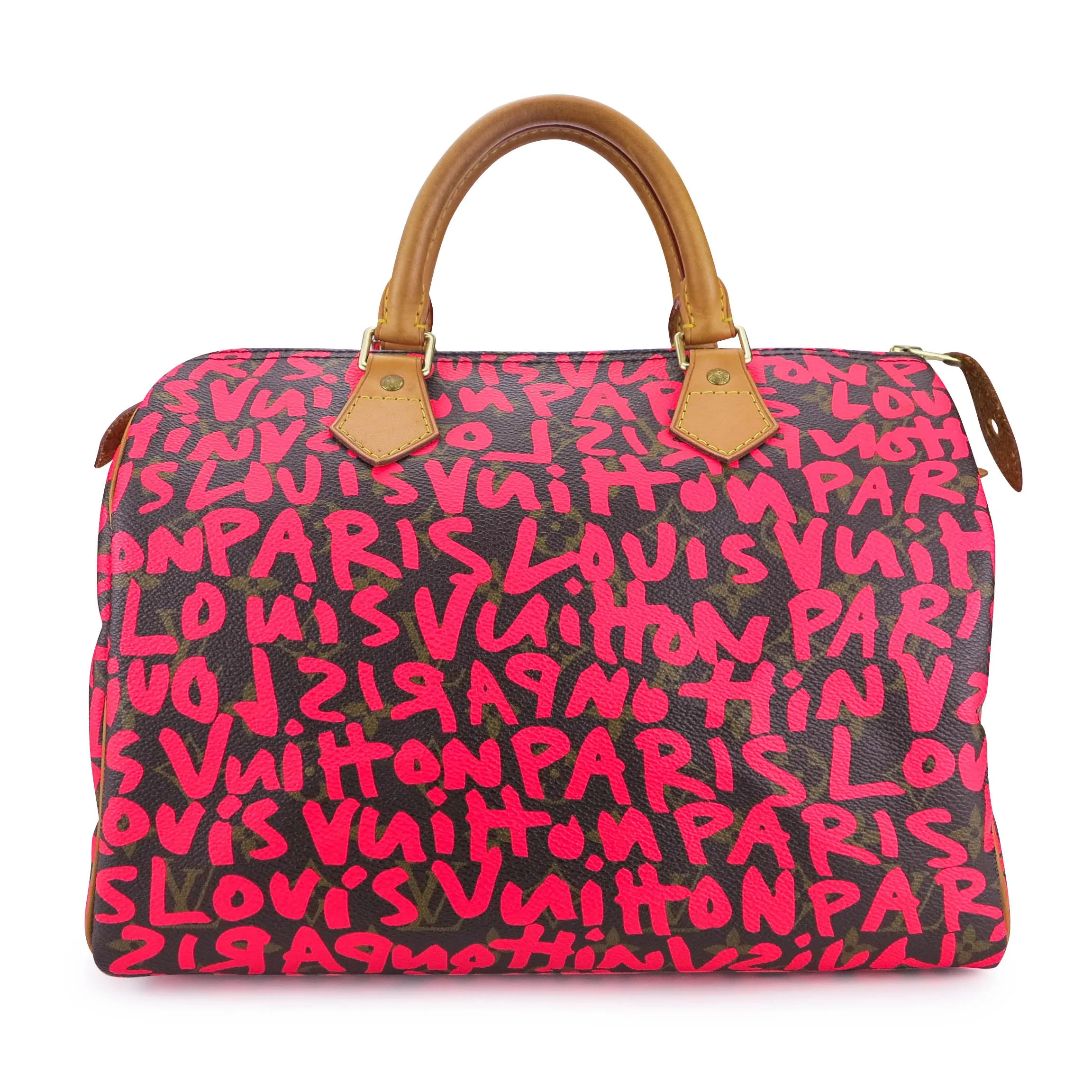Stephen Sprouse Pink Graffiti Monogram Speedy 35