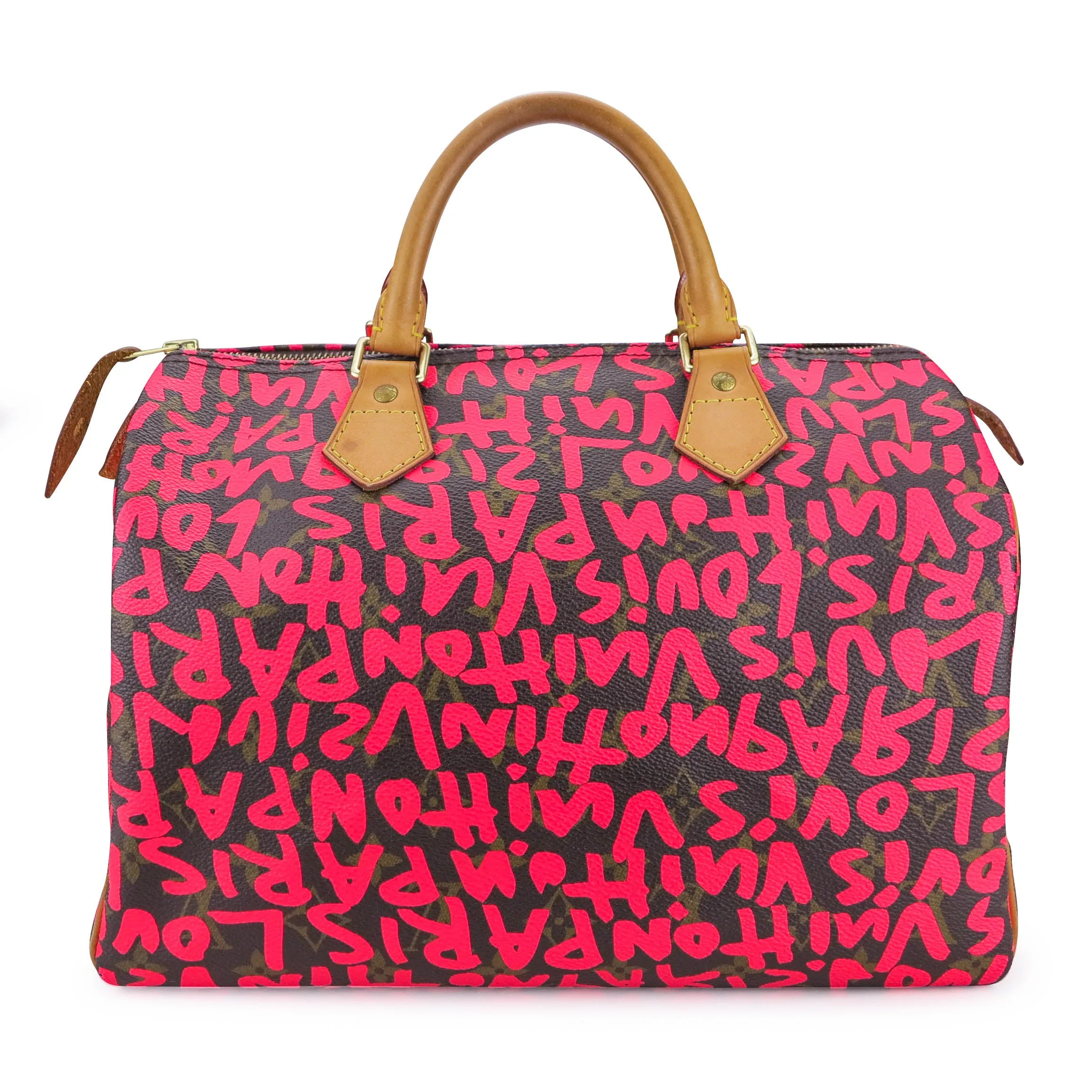Stephen Sprouse Pink Graffiti Monogram Speedy 35
