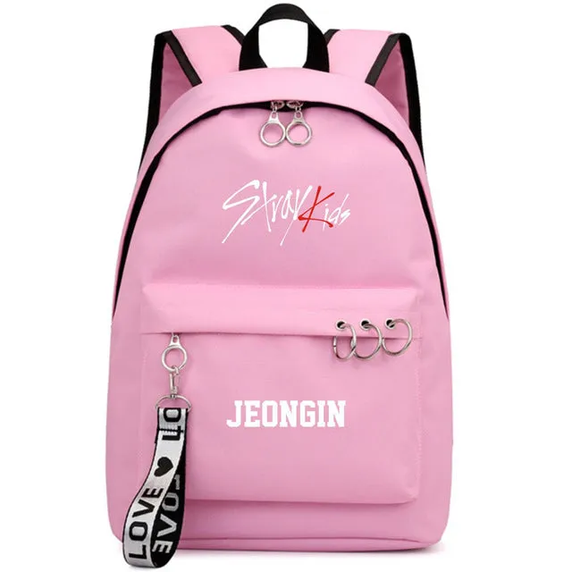 Straykids Member Backpackwith rings and tag