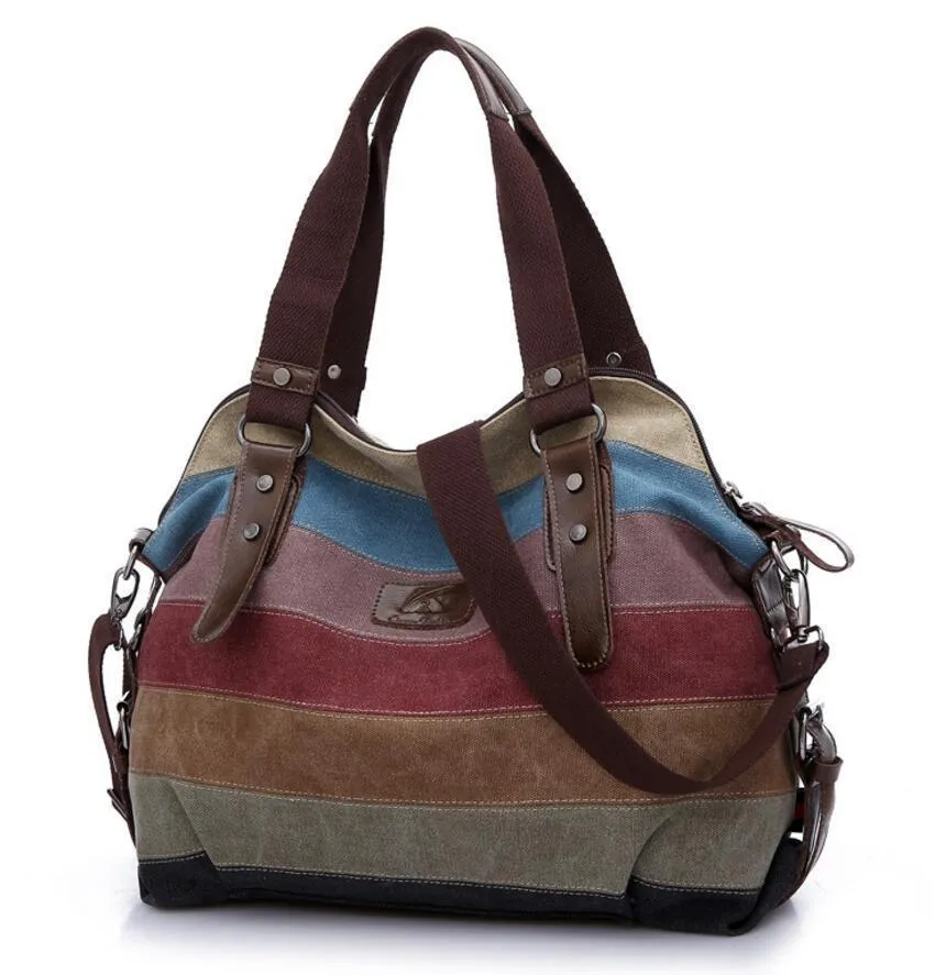 Striped Canvas Bag