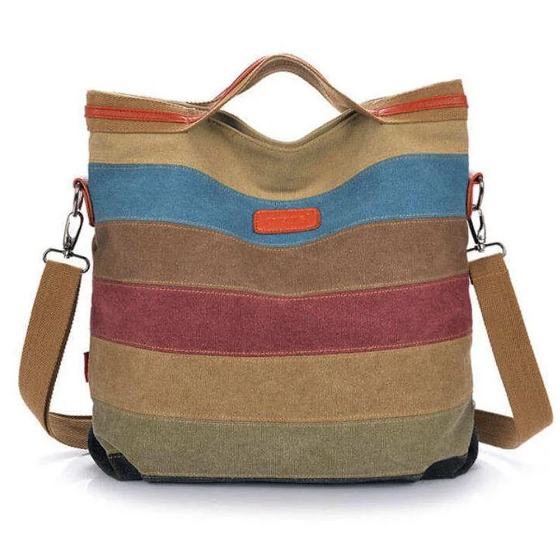 Striped Canvas Bag