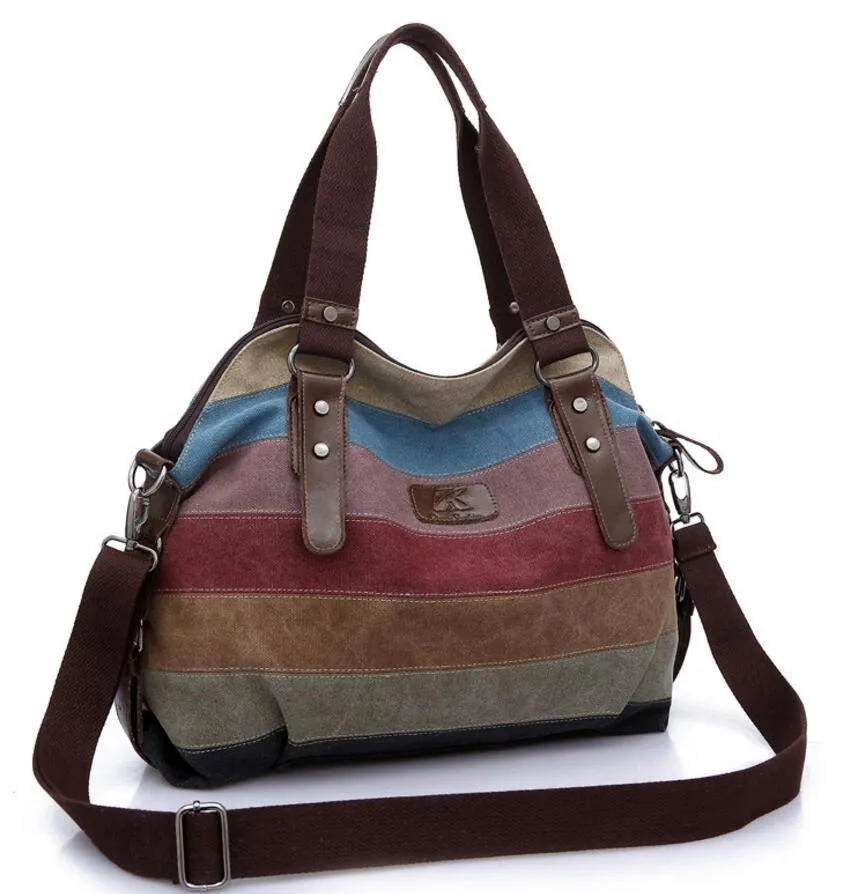 Striped Canvas Bag