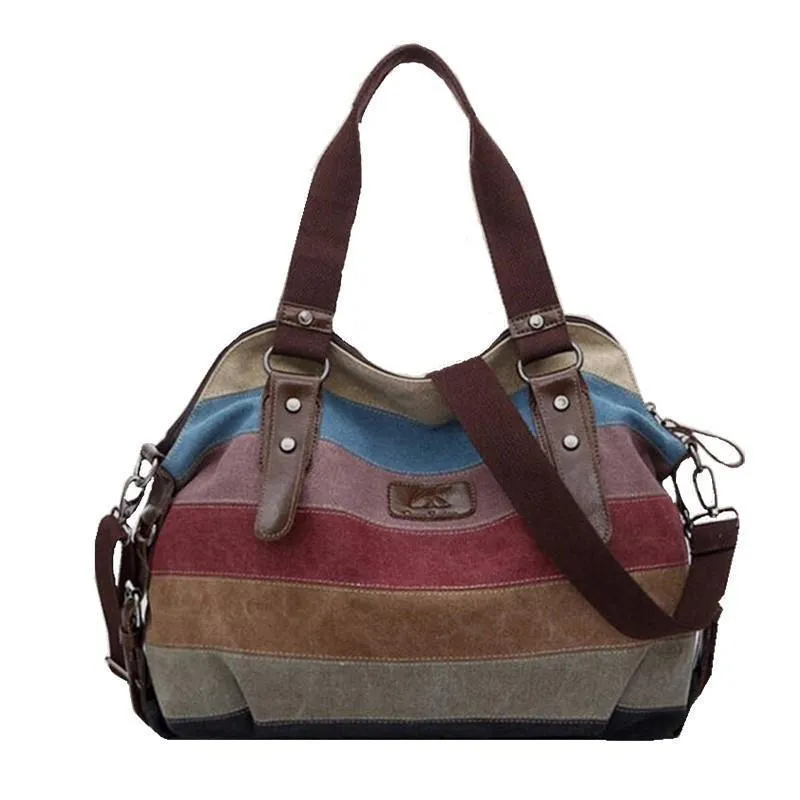 Striped Canvas Bag