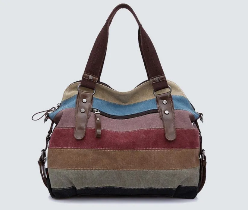 Striped Canvas Bag