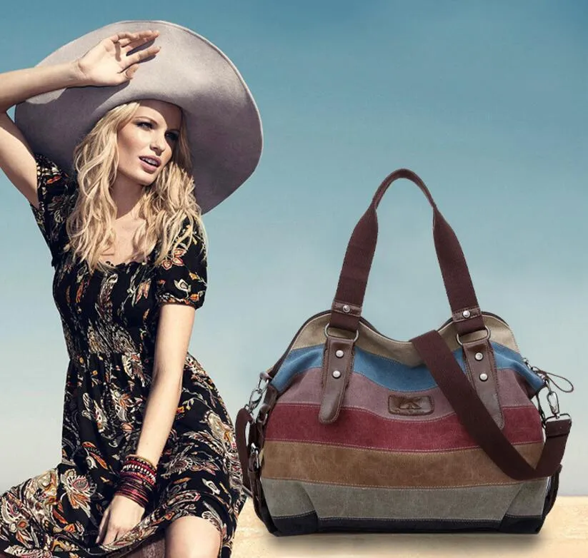 Striped Canvas Bag
