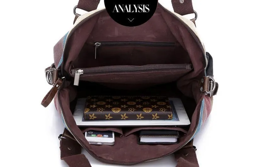 Striped Canvas Bag