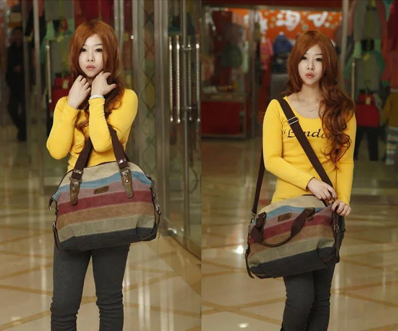 Striped Canvas Bag