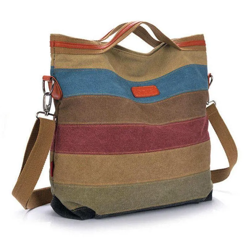 Striped Canvas Bag