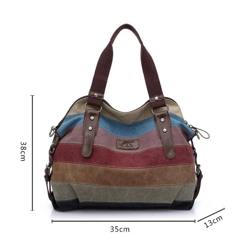 Striped Canvas Bag