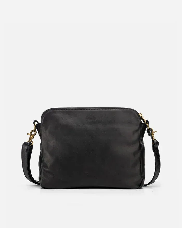 Structured Zip Pocket Shoulder Bag