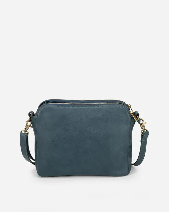 Structured Zip Pocket Shoulder Bag