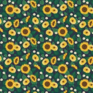 Sunflower Fields - Navy -- Curio by Rifle Paper Co. for C   Steel