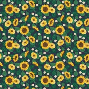 Sunflower Fields - Navy -- Curio by Rifle Paper Co. for C   Steel
