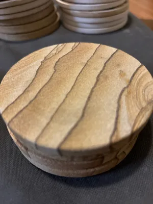Tan Stone Coasters - set of 4