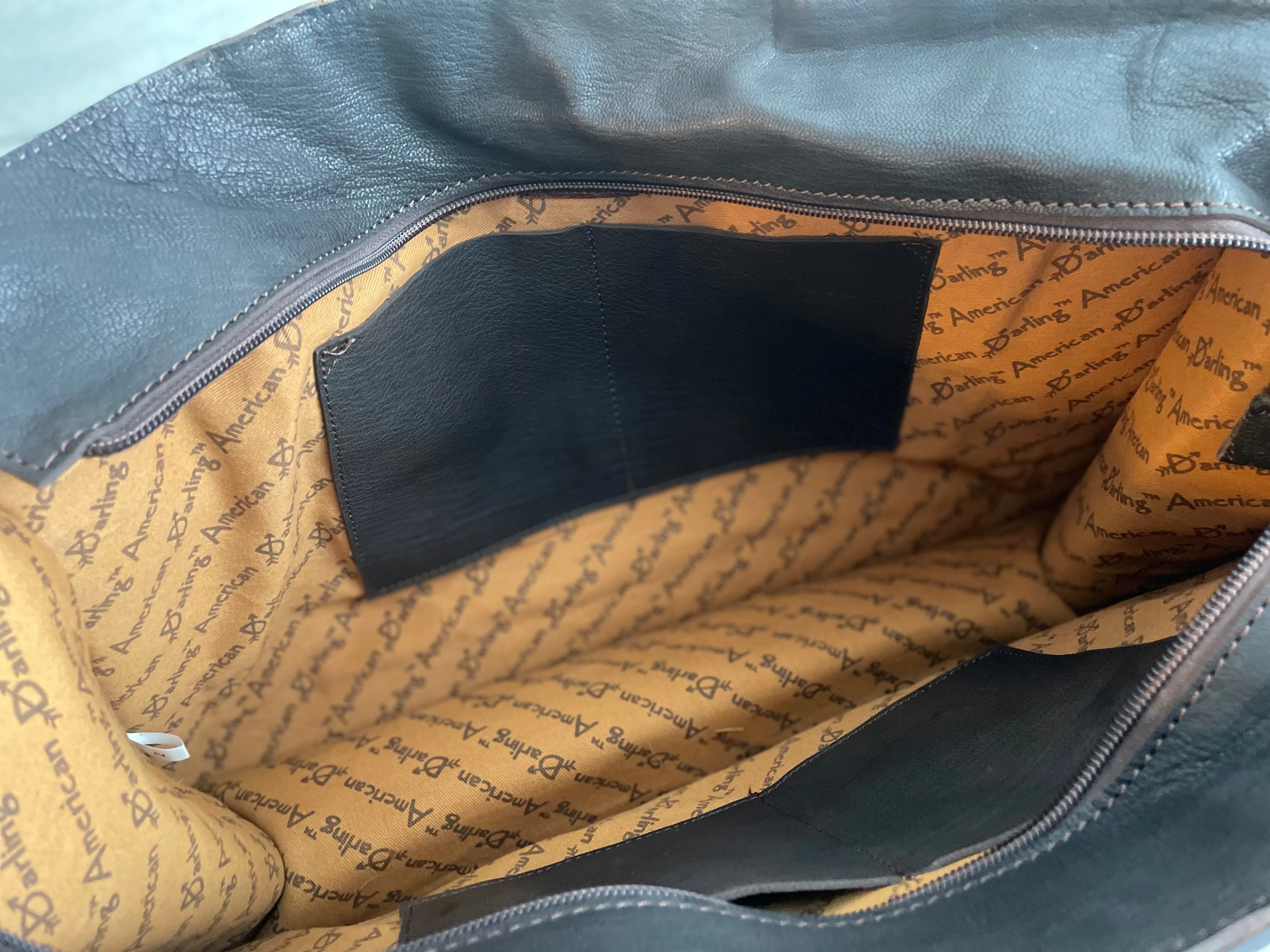 Tan, Wine and Grey Wool with Tooled Leather Swatch Large Western Tote