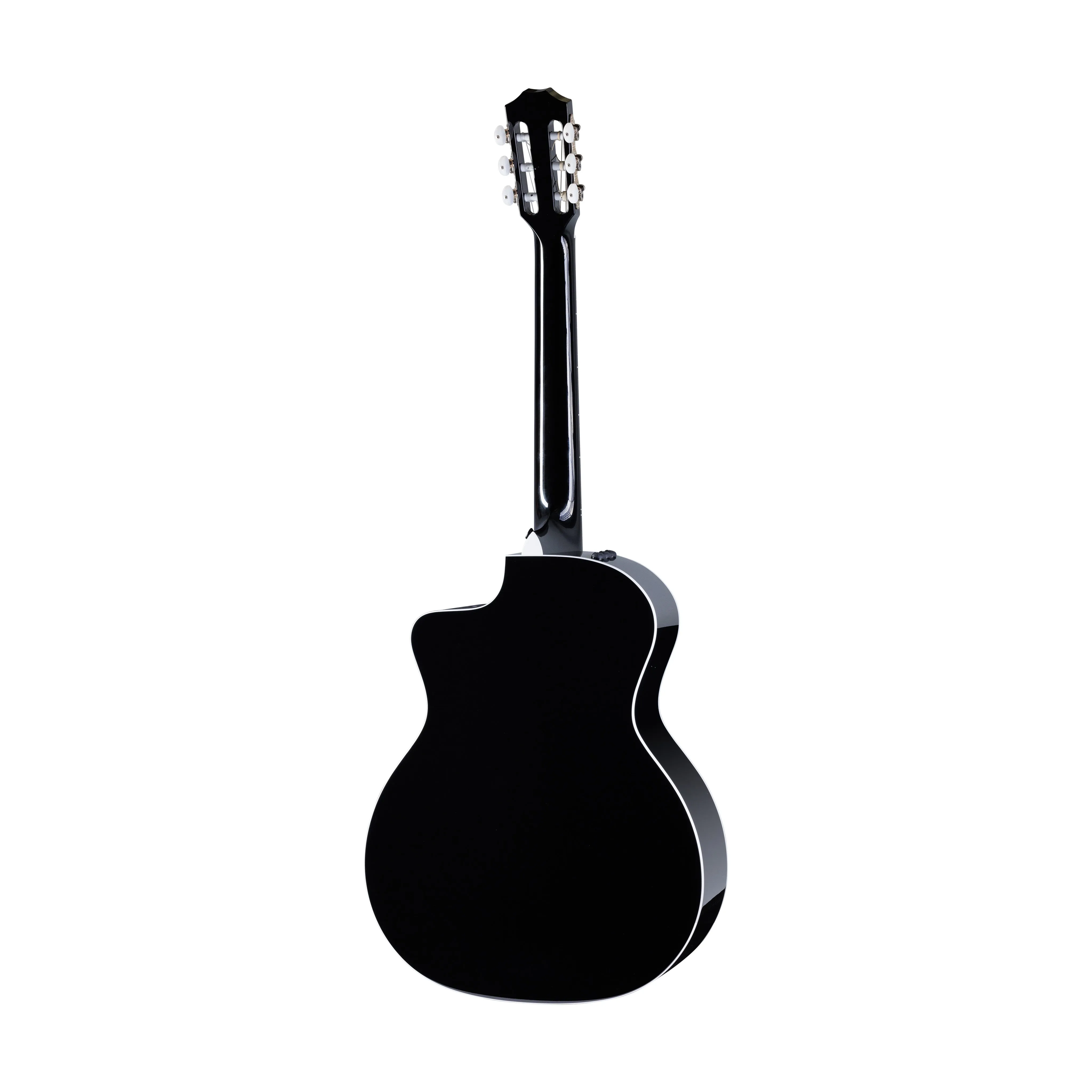 Taylor 214ce-N DLX Special Edition Grand Auditorium Nylon-String Acoustic Guitar w/Bag, Black