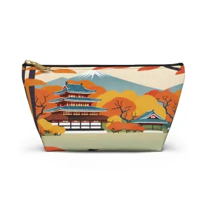 Temple in Autumn Splendor | Portable Tech Pouch for Gamers & Remote Workers