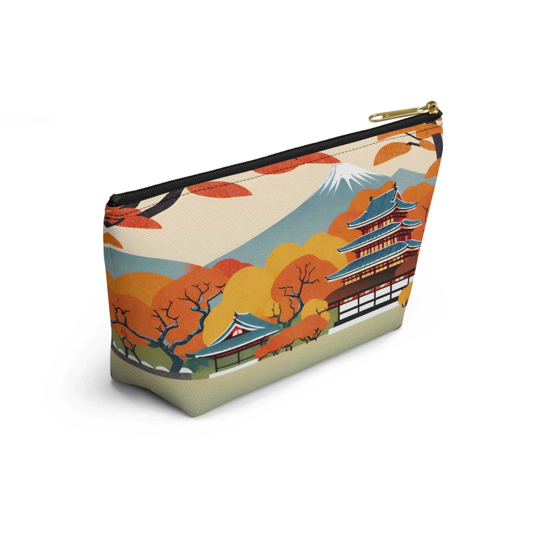 Temple in Autumn Splendor | Portable Tech Pouch for Gamers & Remote Workers