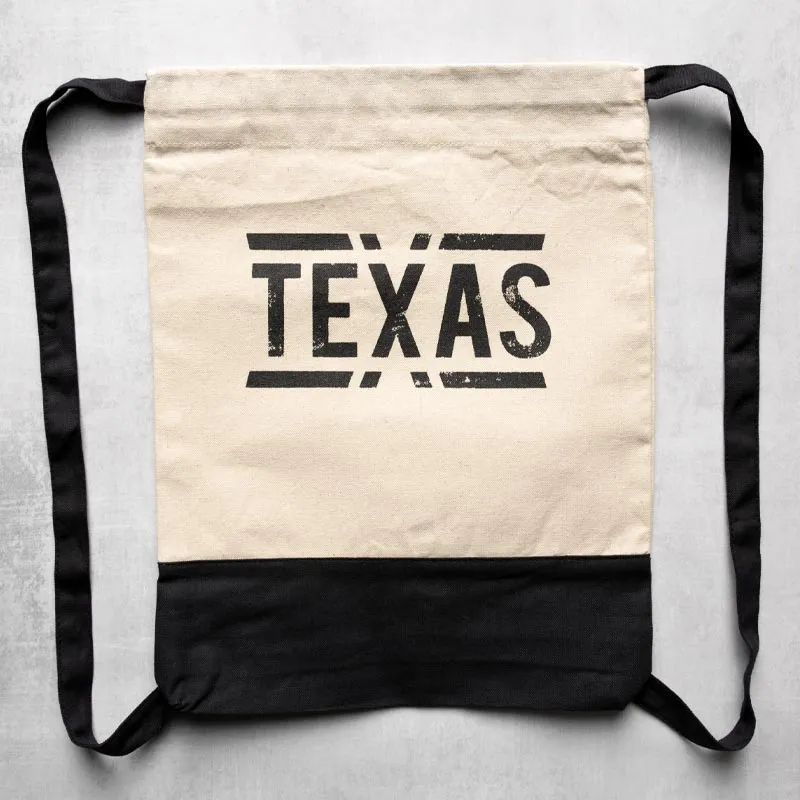 teXas Canvas Drawstring Bag