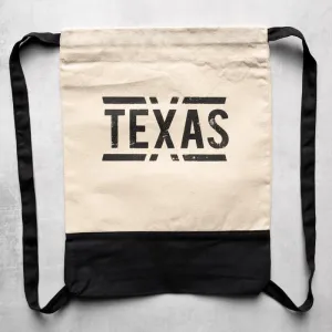 teXas Canvas Drawstring Bag