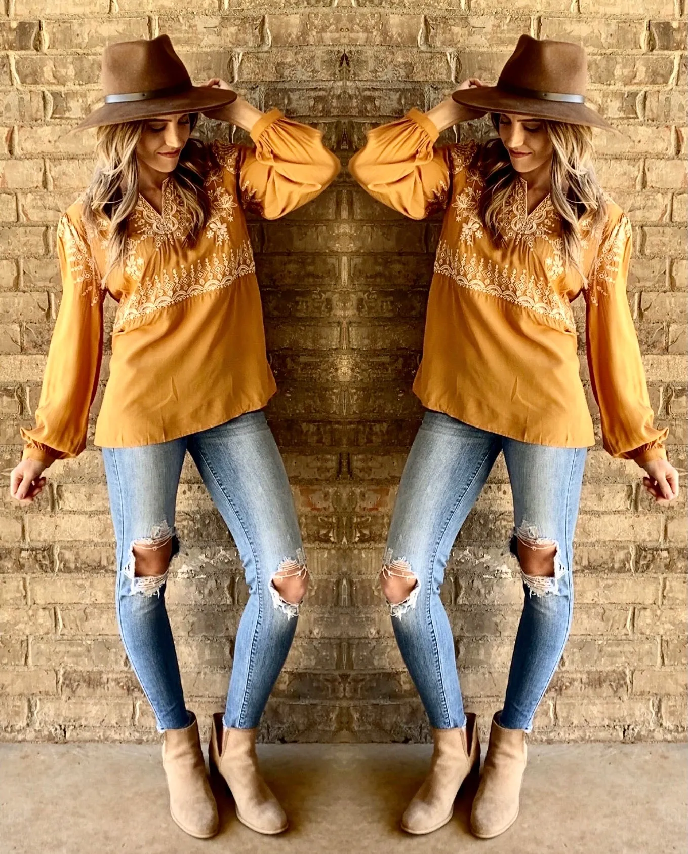 The Blaine Blouse - Marigold