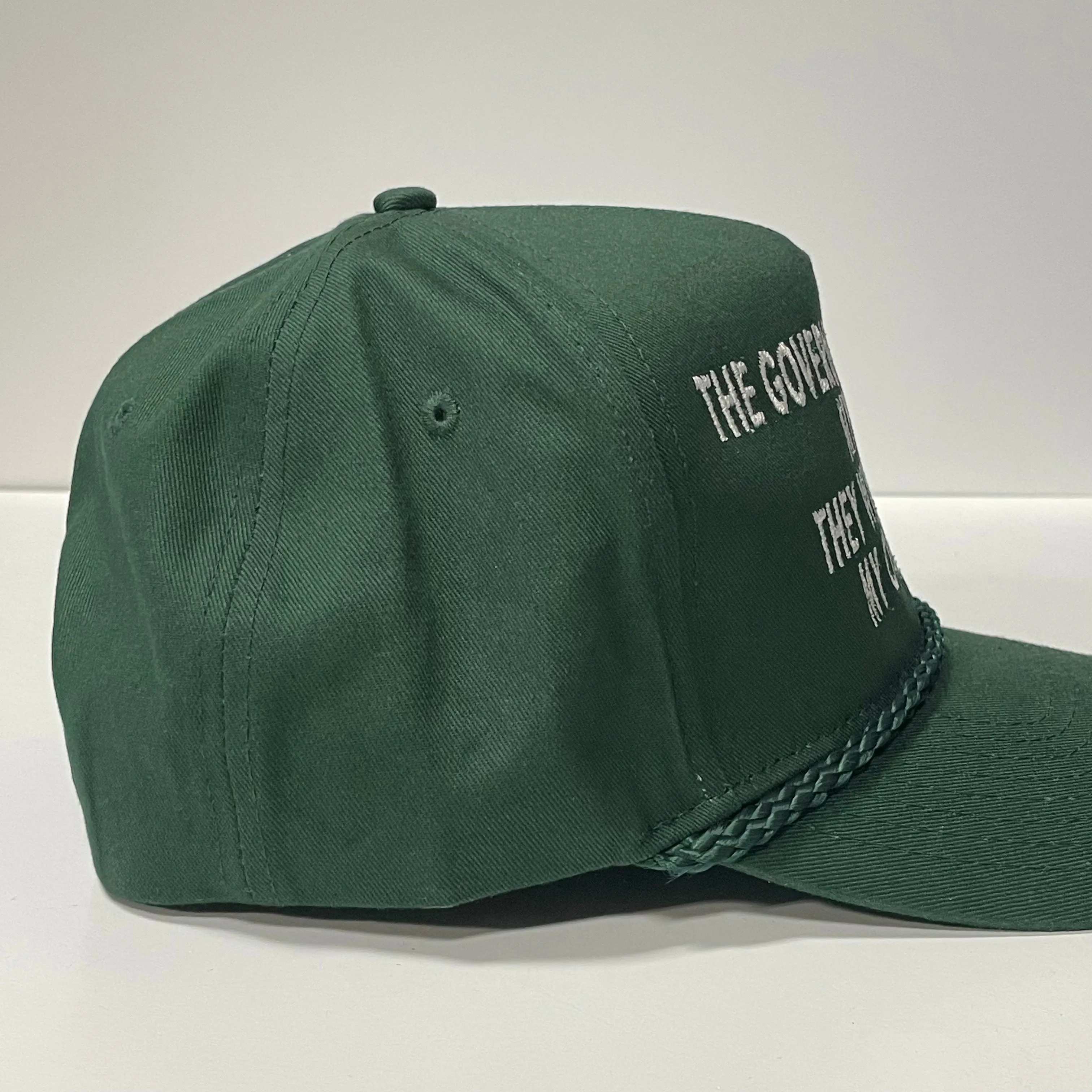 The government can take my guns they will not take my cigarettes funny custom embroidered SnapBack green trucker