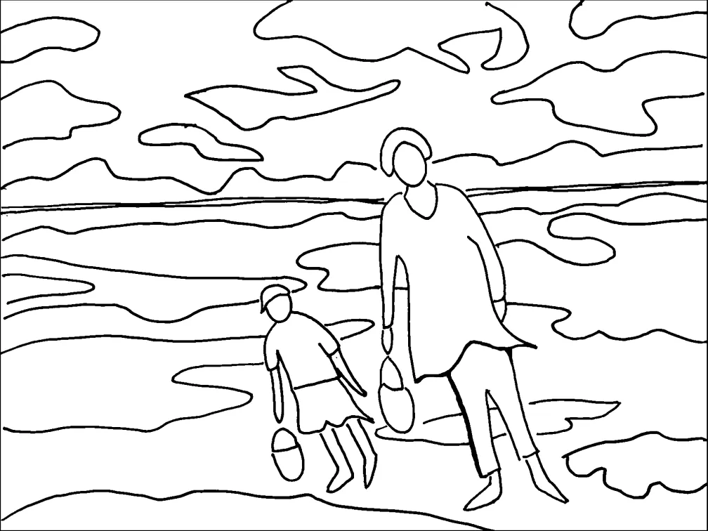 The Sea Glass Collectors: Course, and/or Pattern, and/or Kit. 10" x 14"