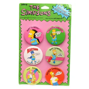 The Simpsons Vintage Button Set