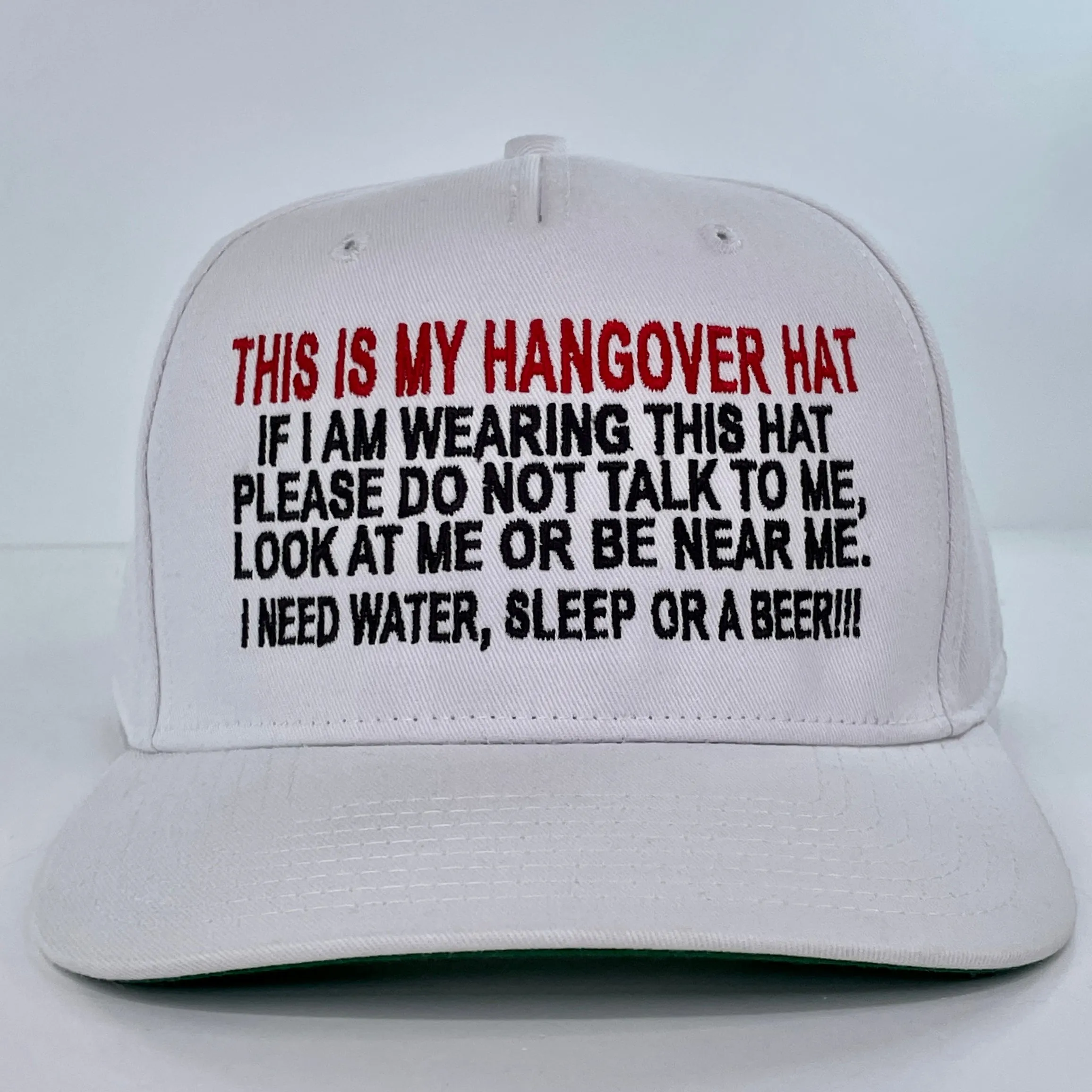 This Is My Hangover Hat Custom Embroidered white SnapBack cap hat